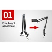 Adjustable Tablet Stand Heavy Duty Desktop Phone iPad Holder Mount