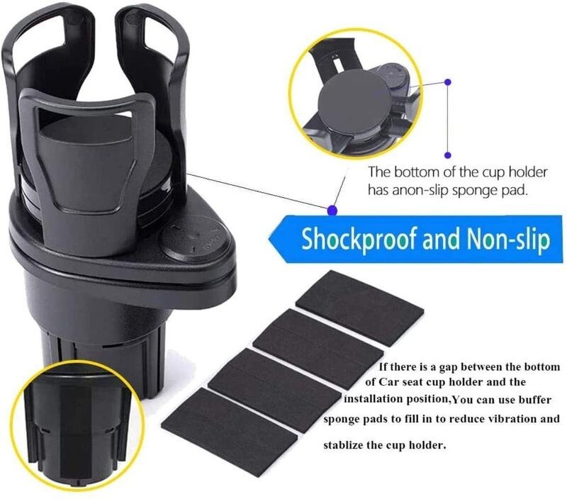 Coffee Beverage Cellphone Food Car Cup Holder Expander Adapter