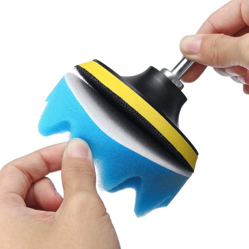 12pcs Car Polishing Pads Sponge Woolen Waxing Buffing Kit 5 inch