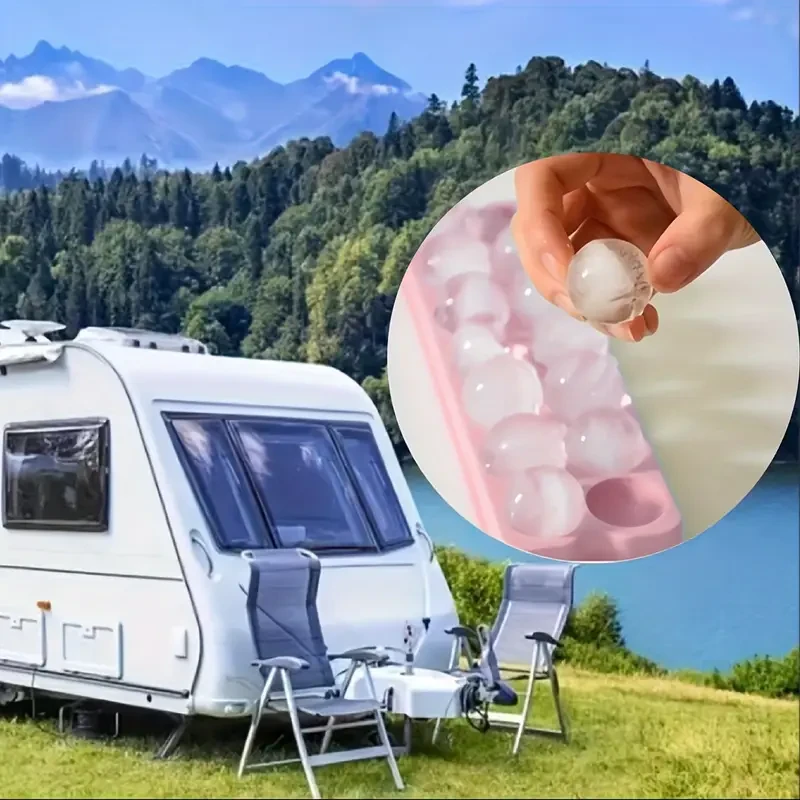 3D Round Balls Ice Plastic Molds Hockey Holes Making Box Molds