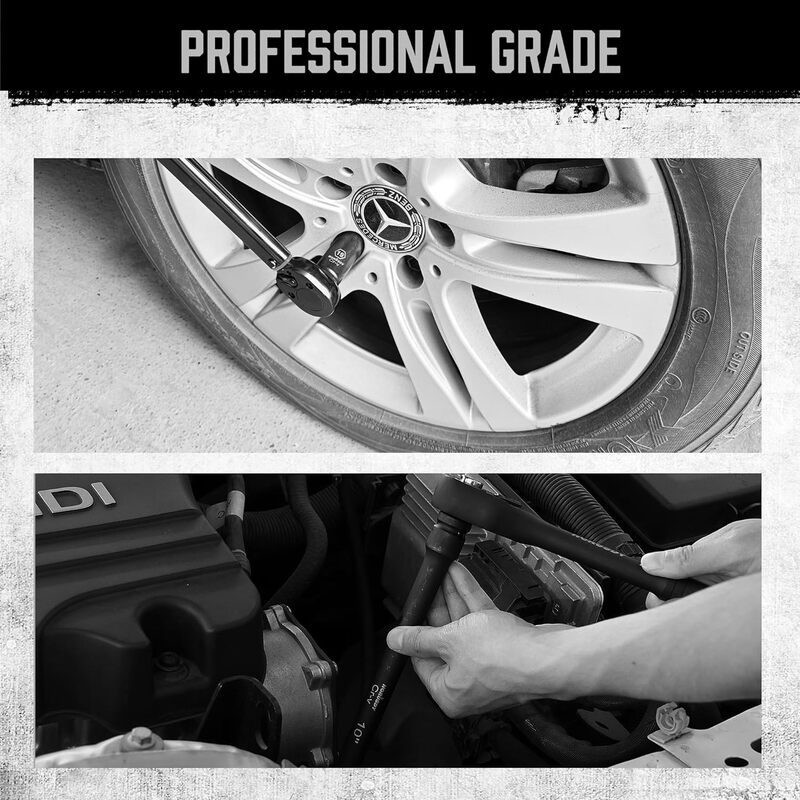 HORUSDY Deep Socket Set 1/2" Drive Extension Bars Adapter