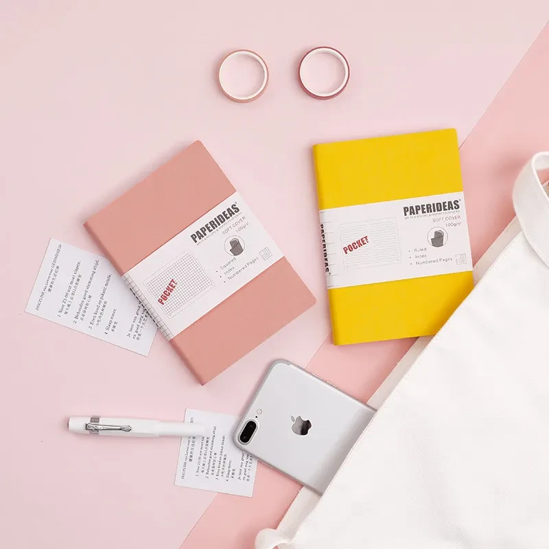 Soft leather Notebook aA6 Diary Portable Portable Small Notepad With Blank Page Number Pocket Book