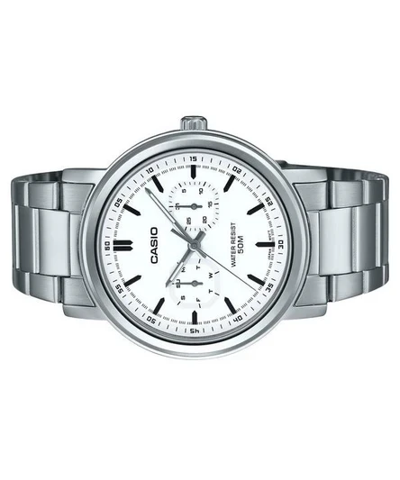 Casio Standard Analog Stainless Steel White Dial Quartz MTP-E335D-7EV Men's Watch