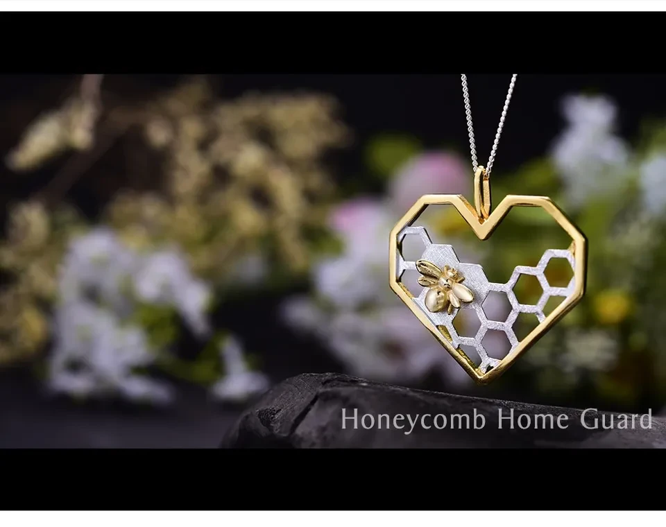 Caring Bee Heart Pendant