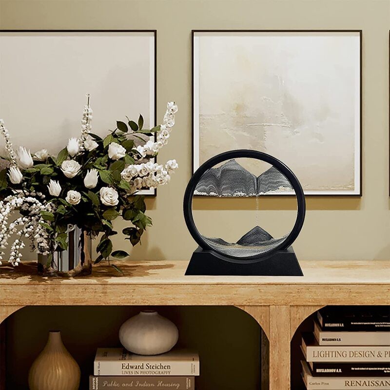 3D Moving Sand Art Picture Glass Sandscape in Motion Display Sand S