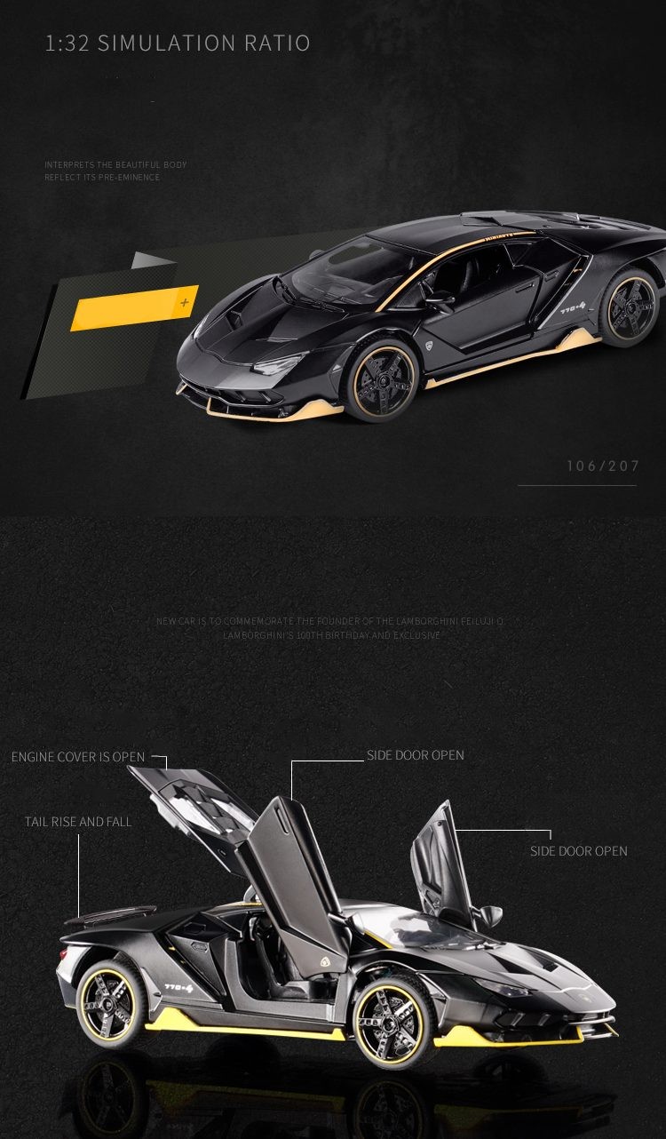 Die Cast Car, Lamberghini 770 Model, 1:32.