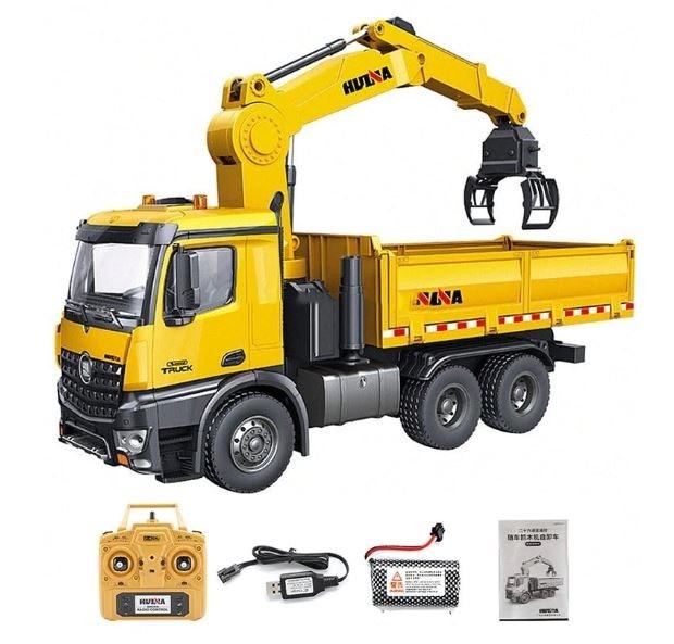 HUINA 1575 1:14 Remote Control Timber Grab Truck, 2.4GHZ.