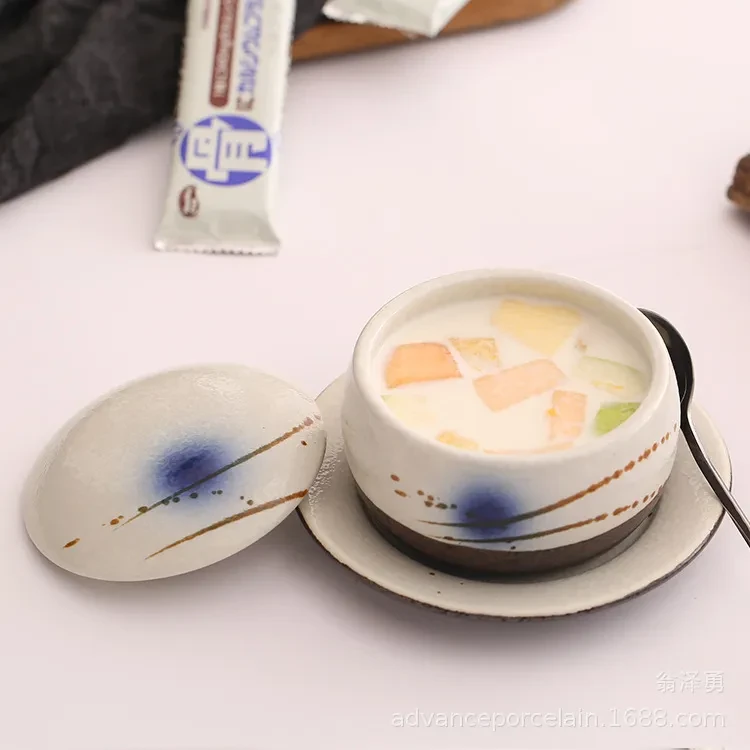 Ceramic Underglaze Color Hand-painted Tableware With Cover And Bottom Support
