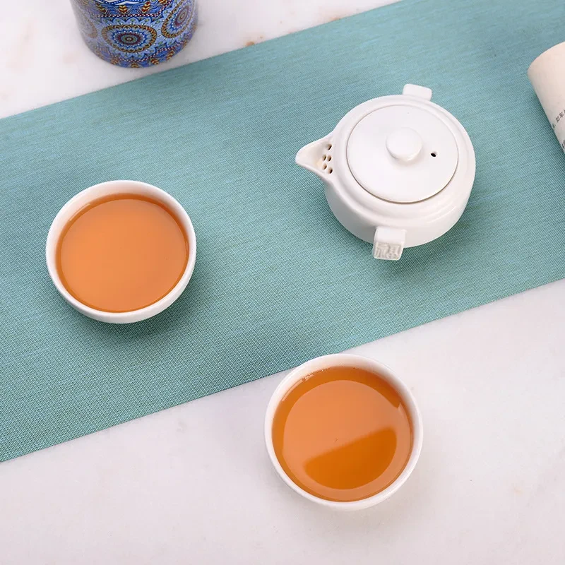 Travel Tea Set, Portable Bag, One Pot, Two Or Four Cups, Fast Passenger Cup, Car Kung Fu Teapot Logo Customization