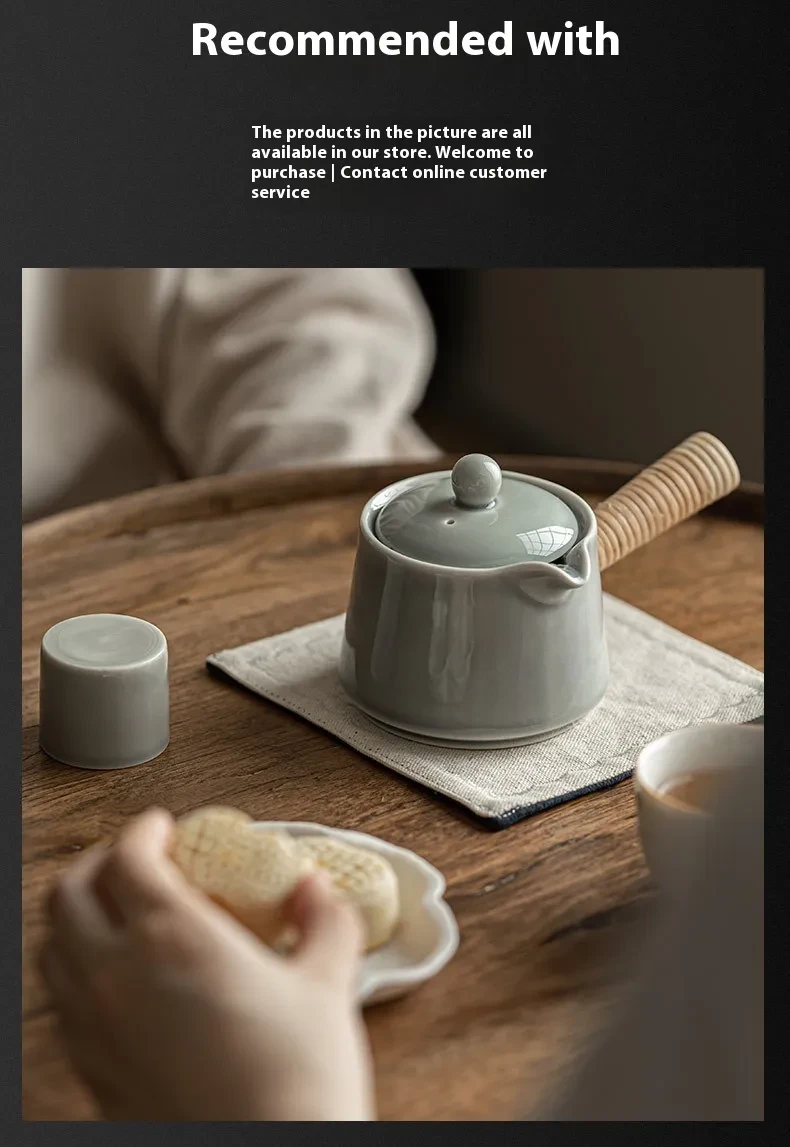 Household Porcelain Minimalist Strainer Teapot