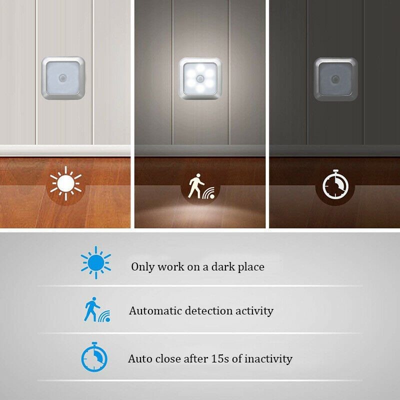4pcs Motion Sensor Closet Lights