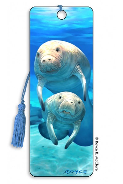Blue Manatees Bookmark