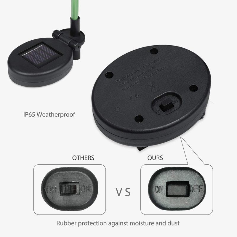 2 x Solar Lights Outdoor Garden Lily Flower Lamps