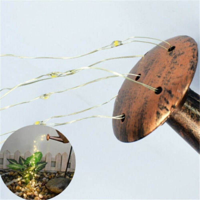 LED Watering Can String Light Solar Outdoor Garden Art Lamp