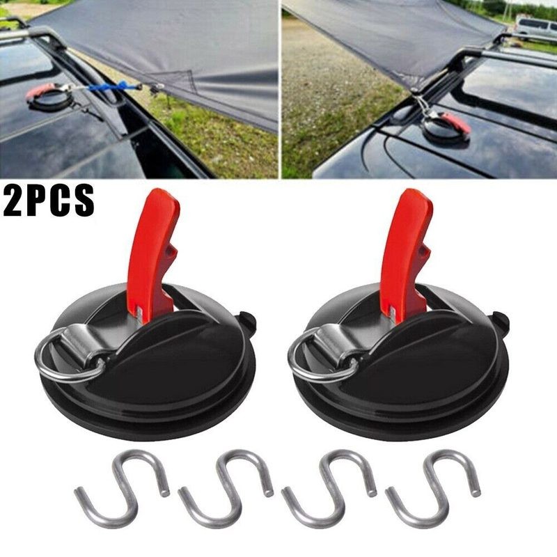 Suction Cup Anchors Camping Tarp Car Side Awning Securing Hooks