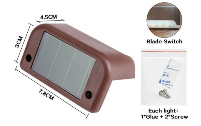 Solar Lights Outdoor Garden Deck Step Stair Lamps