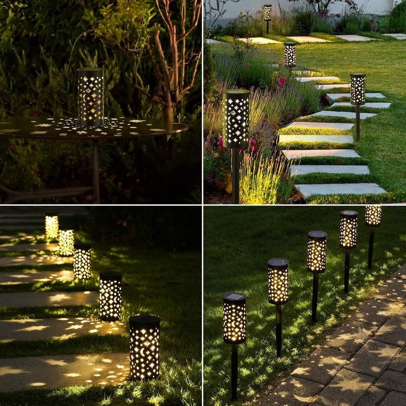 6 x Solar Lights Outdoor Garden Torch Lamps