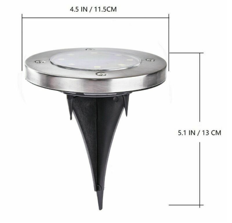 Solar Lights Outdoor Garden Under Ground Lamps Cool Daylight