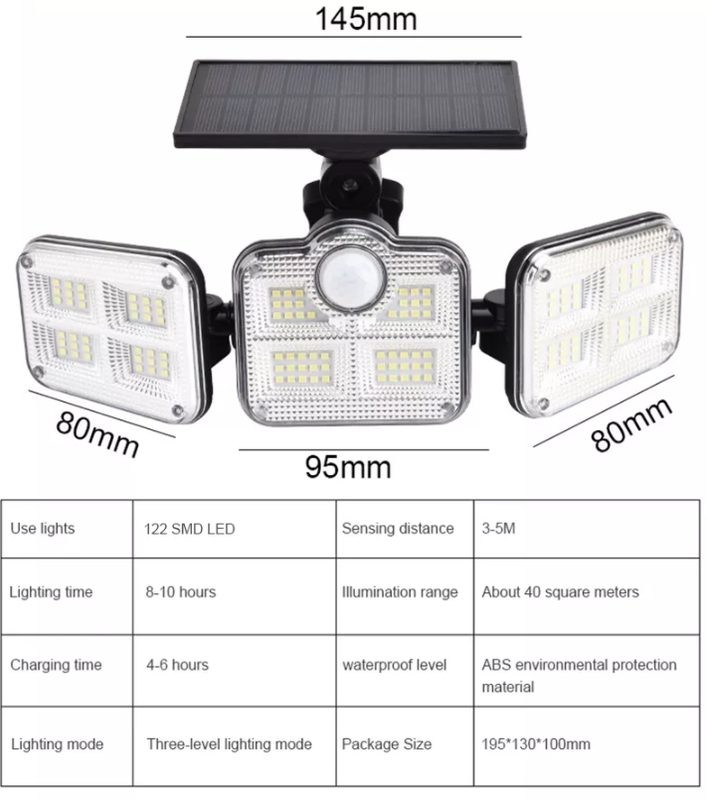 Solar Wall Lights Wall Security Flood Lamp