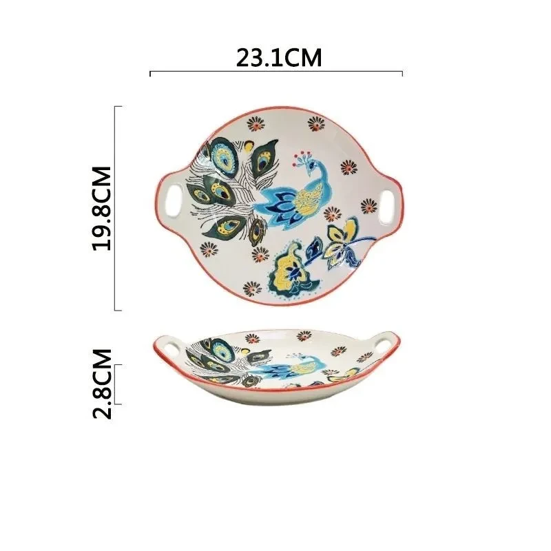 Hand-painted embossed double ear disc