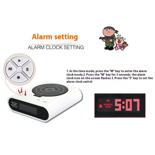 Battery Model Creative Novelty Shooting Toy Lazy Wake Up Alarm Clock