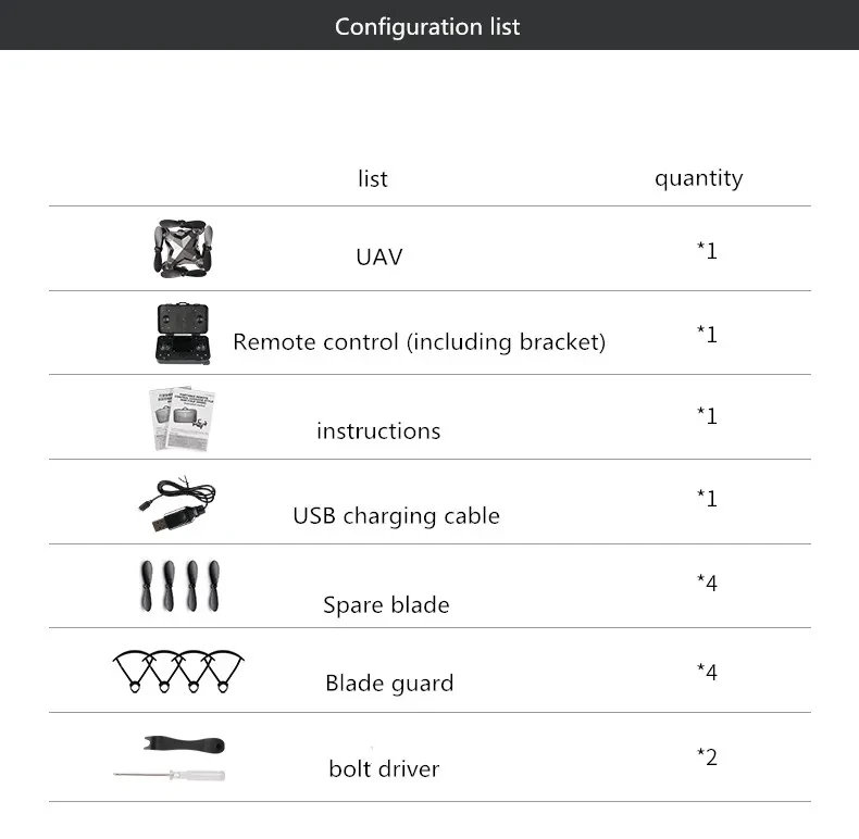 New Luggage Box Storage Box Folding Mini UAV Aerial Photography Remote Control Four Axis Children's Toys Drone
