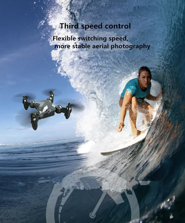 New Luggage Box Storage Box Folding Mini UAV Aerial Photography Remote Control Four Axis Children's Toys Drone