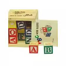 27 Children's Printed English Letters Building Block Box