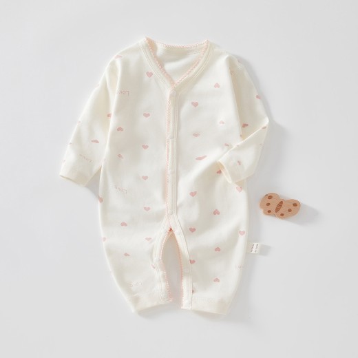 Baby's Pure Cotton Creative Simple Printed Jumpsuit