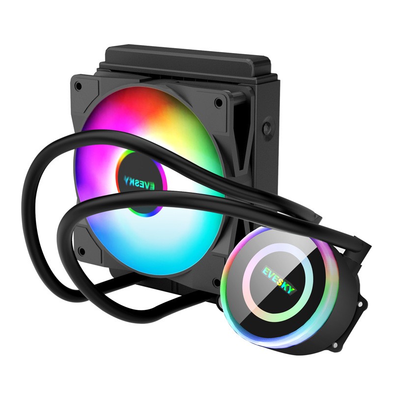 CPU Radiator Mute Colorful RGB Lamp Effect E-sports Games Fan
