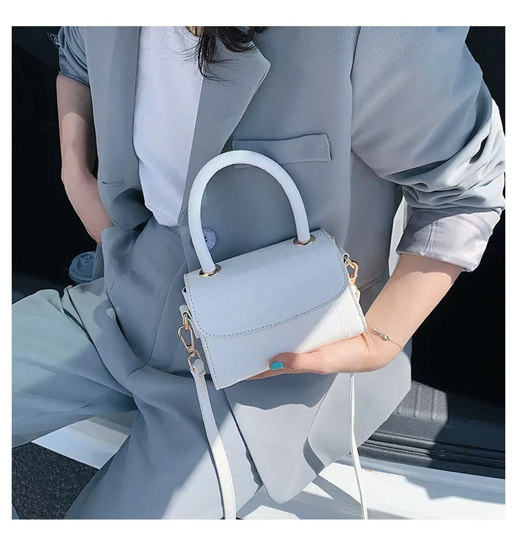 Summer Stone Pattern Portable Messenger Small Square Bag