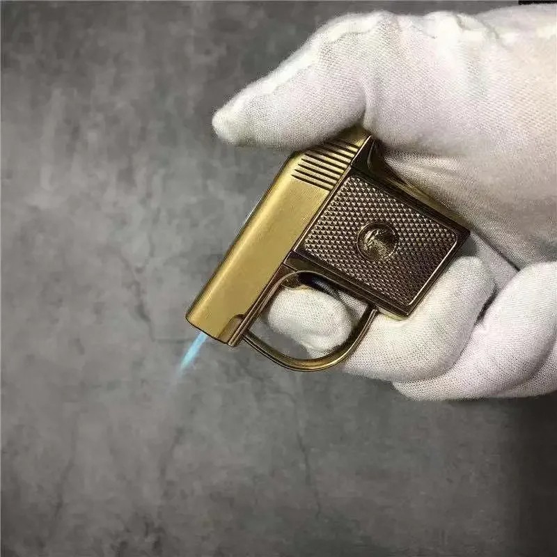 Newest Metal Portable Mini Gun Type Lighter  Direct Windproof Gift Collection