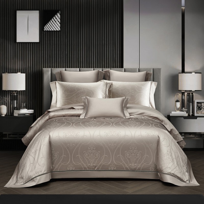 140-Thread Luxury Jacquard Cotton Bedding Set