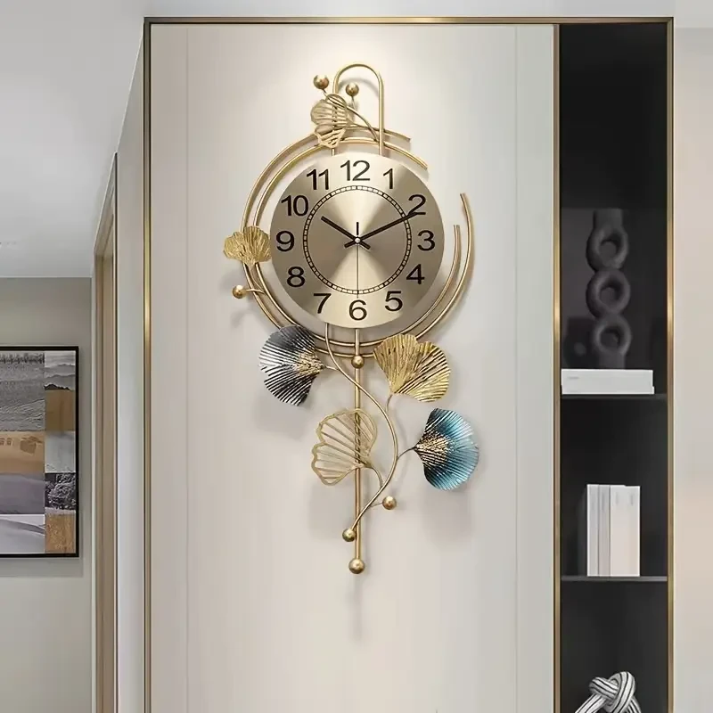 Luxury Metal Design with Irregular Shape Wall Clock