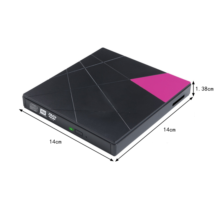 USB External DVD Burner Comes With A Card Reader