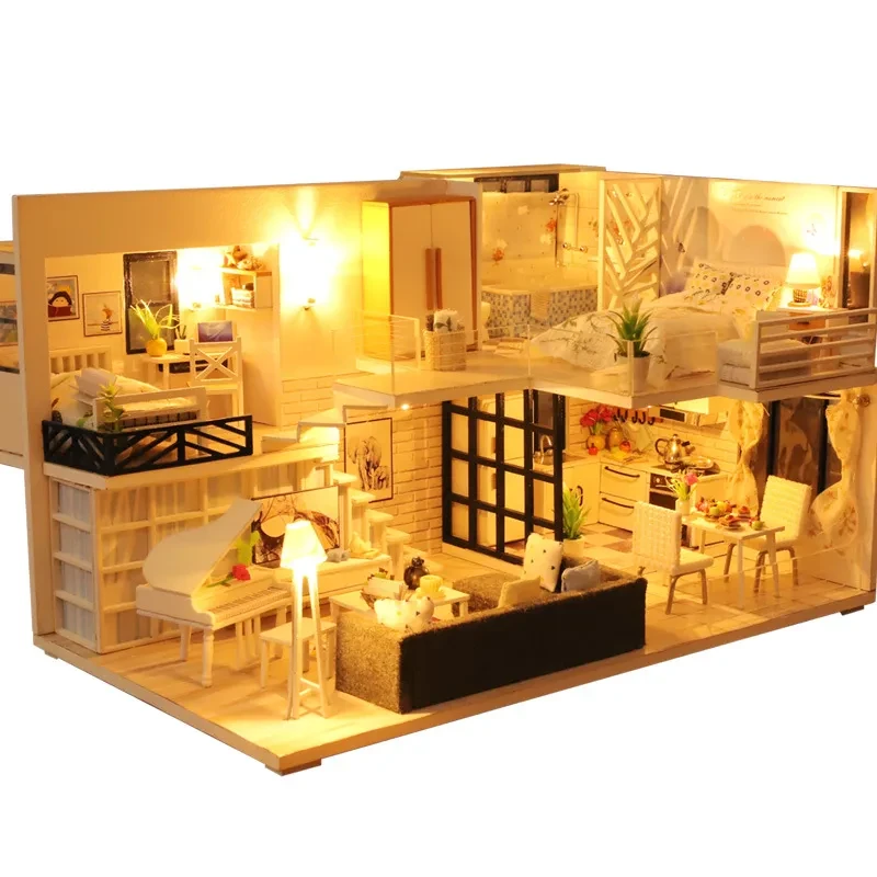 3d Puzzle Wooden House Handmade Model Cottage