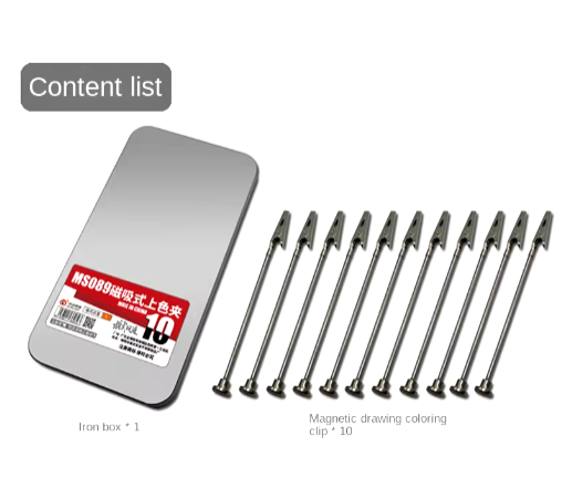 MS089 Model Metal Magnetic Spraying Clamps Clip with Storage Box Model Painting Tools for Military Model Hobby DIY Tool Set