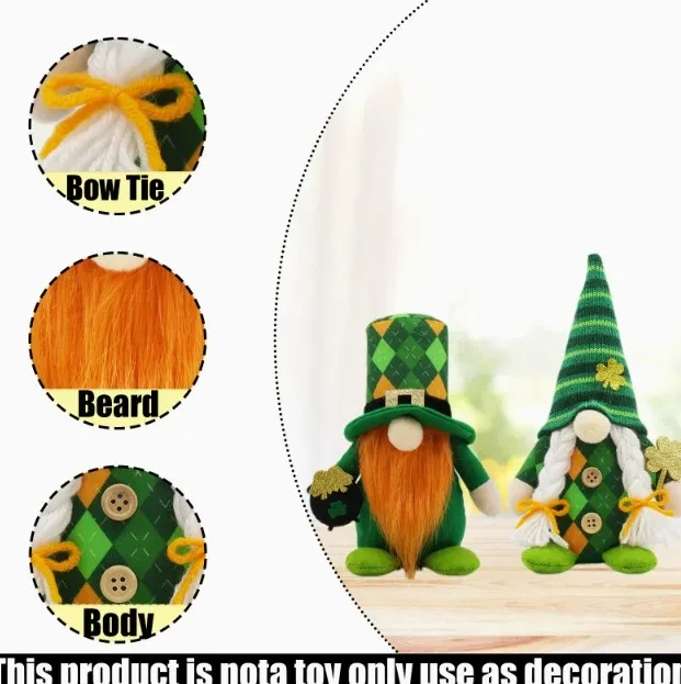 St Patrick's Irish Day Green Leaf FestivSt Patrick's Irish Day Green Leaf Festival Decoration Clover Essenceal Decoration Clover Essence
