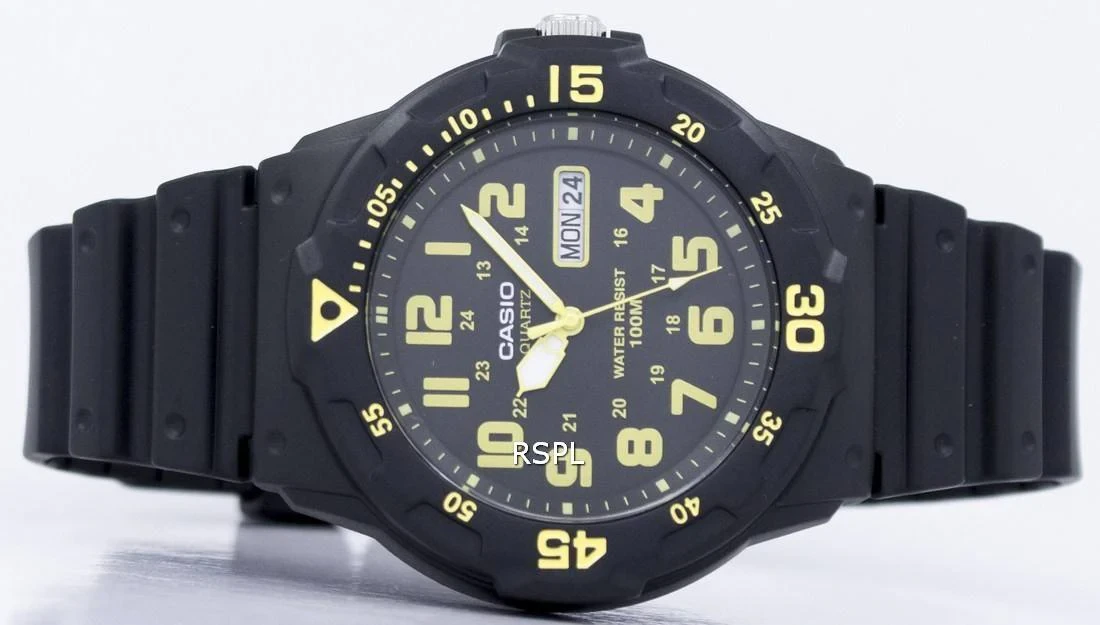 Casio Quartz Analog Black Dial MRW-200H-9BVDF MRW-200H-9BV Mens Watch