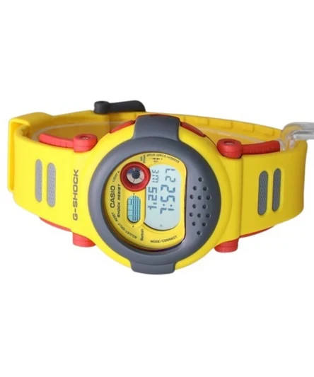 Casio G-Shock Digital Smartphone Link Yellow Resin Strap Quartz G-B001MVE-9 200M Men's Watch With Extra Strap