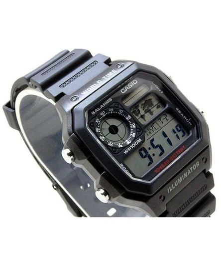 Casio Youth Illuminator World Time Alarm AE-1200WH-1AV AE1200WH-1AV Men's Watch