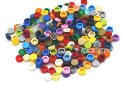 Round Building Blocks 1x1, 33color, educational and creative toys for children, size compatible with 98138, 300pcs