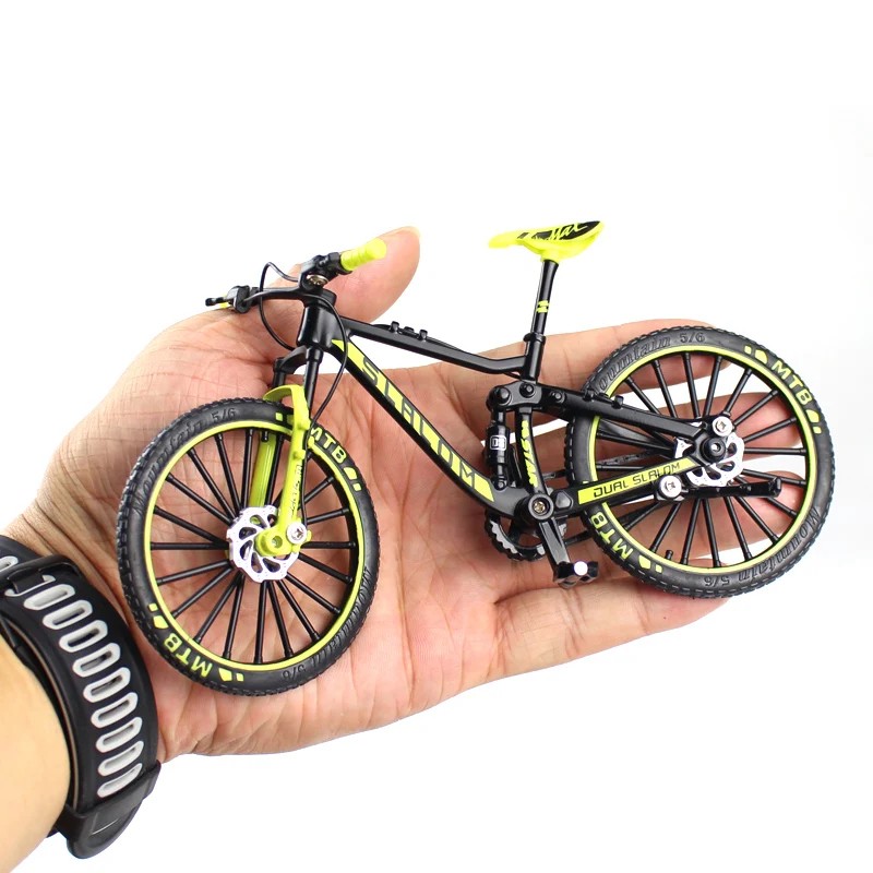 1:10 Mini Alloy Bicycle Model Diecast Metal Finger Racing Mountain Bike