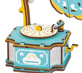 Wooden assembled phonograph model
