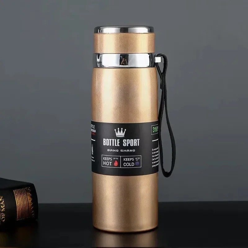 1L Stainless Steel Thermal Water Bottle - Hot & Cold Vacuum Flask