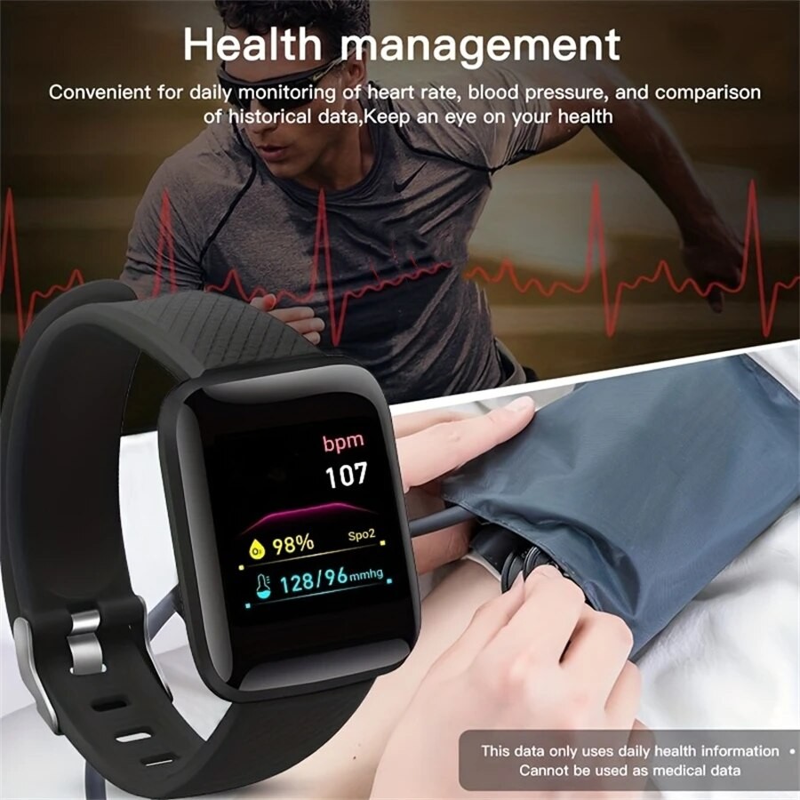 D13 Multifunction Smartwatch - Message Reminder, Music Control, Sport Tracking, and Alarm Clock