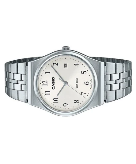 Casio Standard Analog Stainless Steel White Dial Quartz MTP-B145D-7B Mens Watch