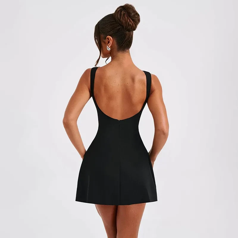 Trendy Backless Sleeveless Dress