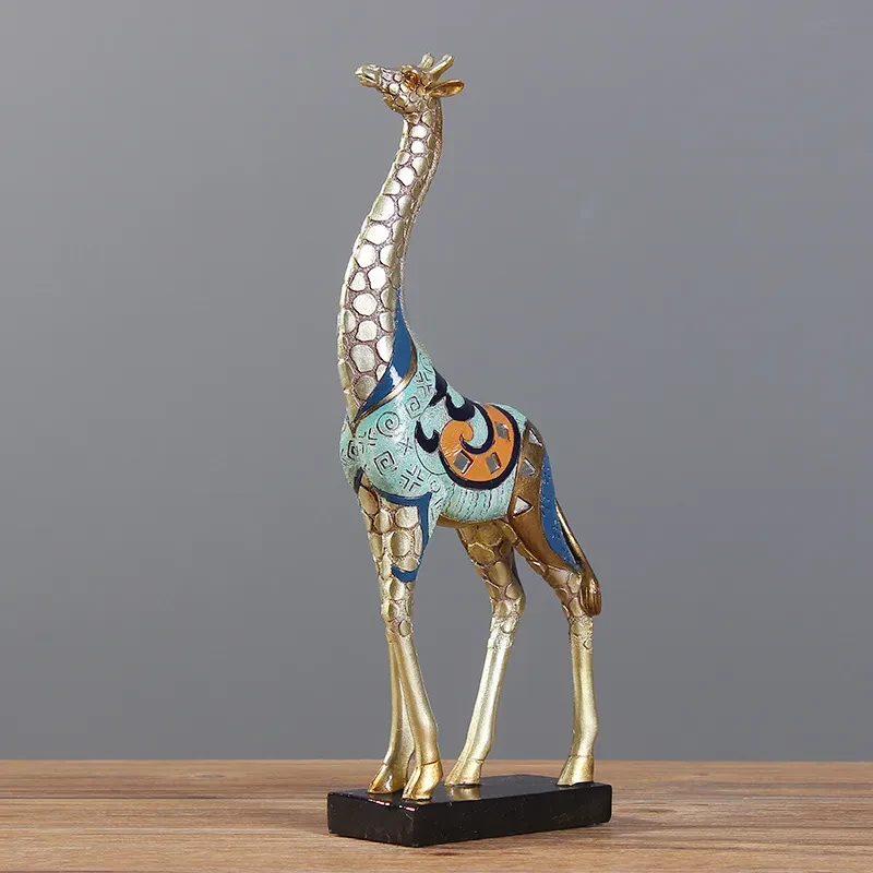 European Style Giraffe Resin Decoration Wine