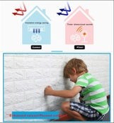 Brick Wallpaper Wall STICKERS 77*70cm 3D